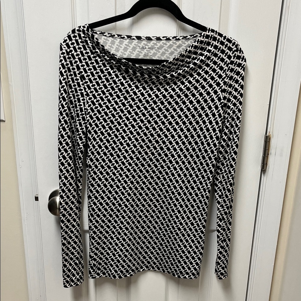 Talbots Monochrome Patterned Top